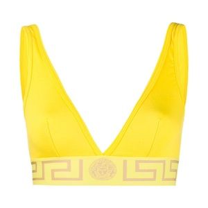 Versace Medusa Greek Key bra top